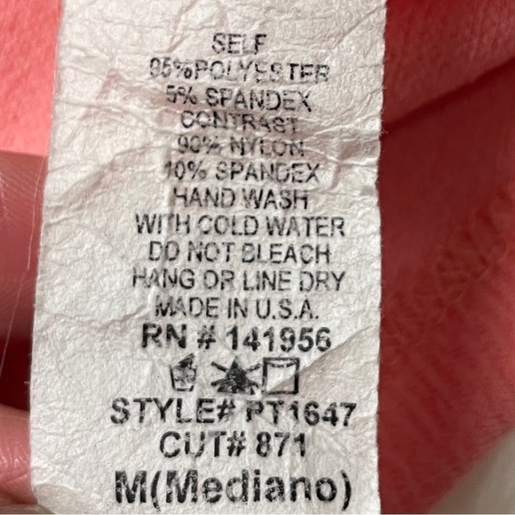 ✨ Persaya Peach Pink Peplum Sleeveless Lace Trim Blouse Tank Size M - Picture 3 of 4